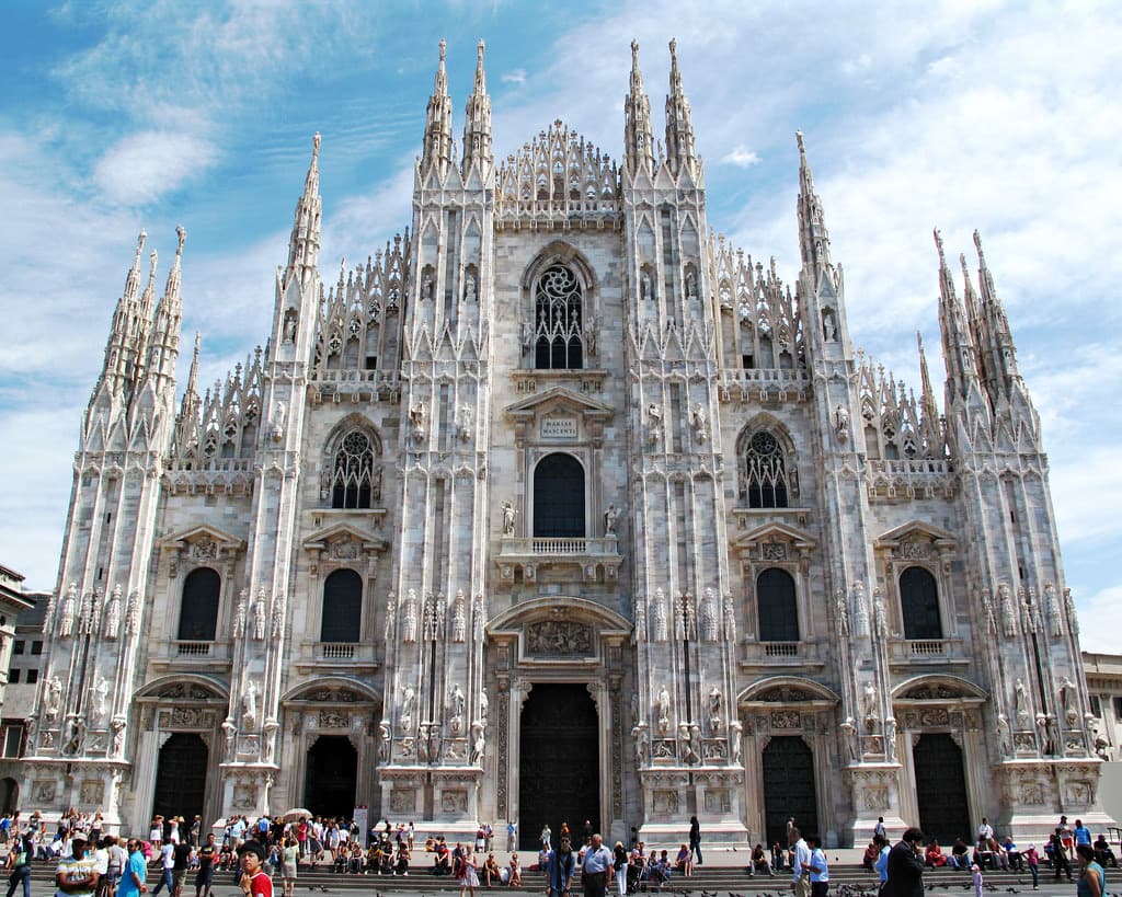 La facciata del Duomo di Milano